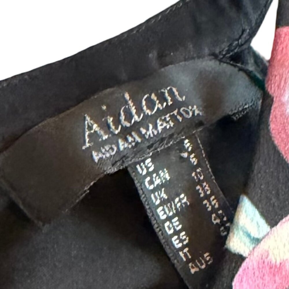 Aidan by Aidan Mattox Floral Cutout Maxi Dress Sleeveless High Neck Size 6 Women - Picture 11 of 13